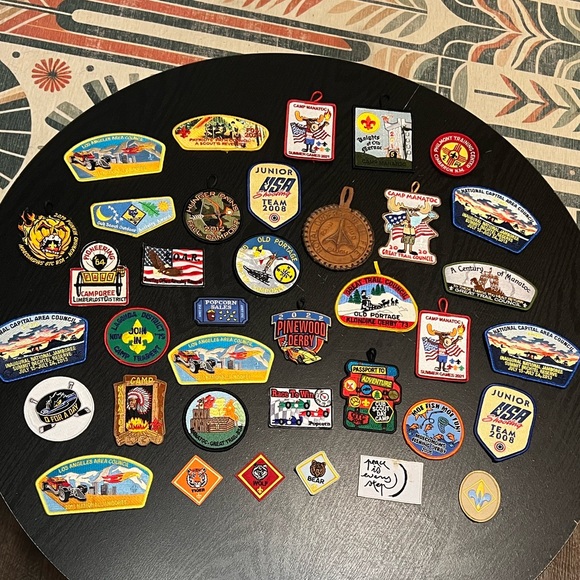 Lot of Boy Scouts of America Patches + Junior USA Shooting Team Patches